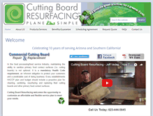 Tablet Screenshot of cuttingboardresurfacing.com